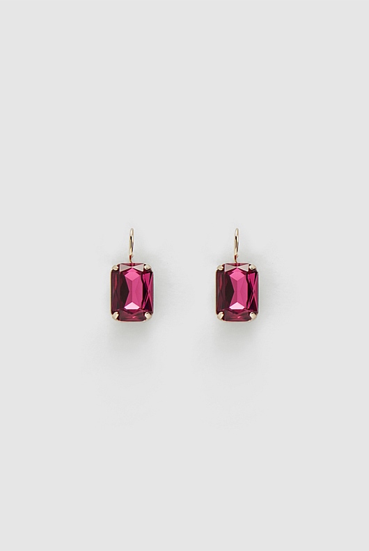 Fuchsia Large Crystal Earring - Women's Earrings | Witchery