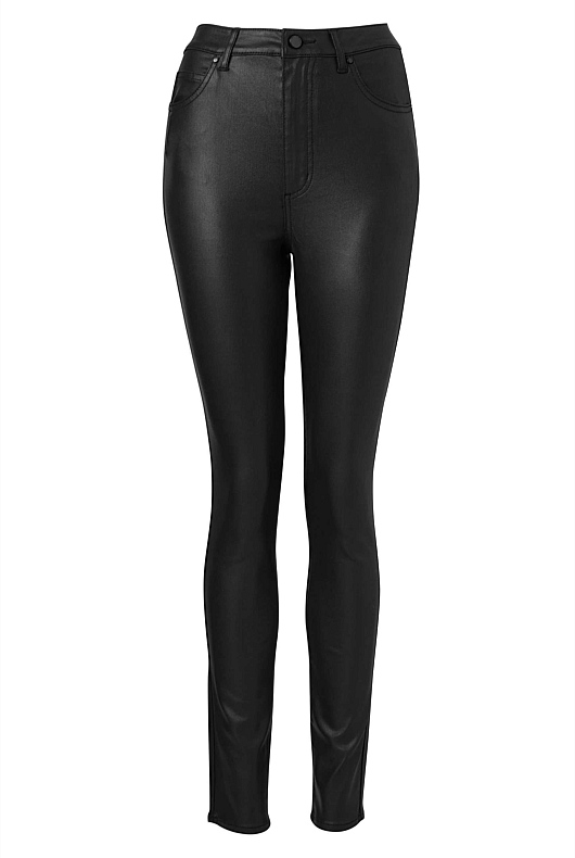 Black Full Length Coated Jean - Women's Skinny Leg Jeans | Witchery