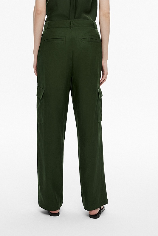 Ivy Wide Leg Cargo Pant - Women's High Waisted Pants | Witchery