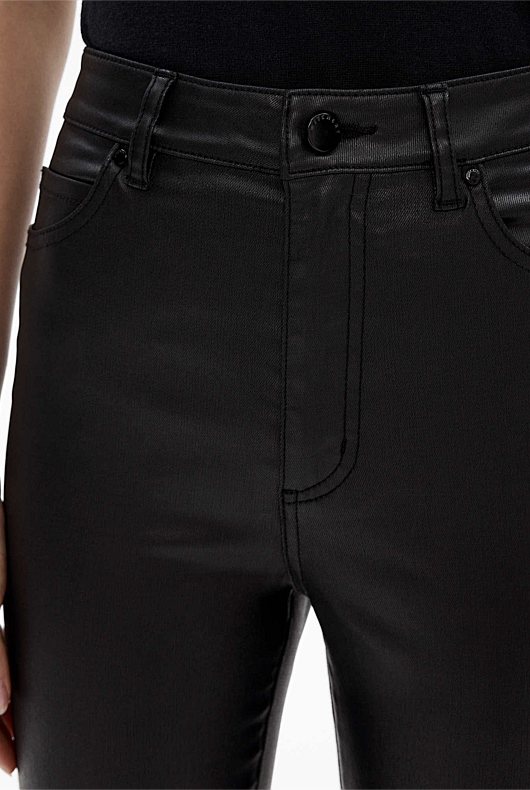 Black Full Length Coated Jean - Women's Skinny Jeans | Witchery