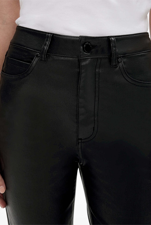 Black Coated Slim Straight Jean - Women's Straight Leg Jeans | Witchery