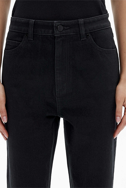 Black Slim Straight Jean Women's Straight Leg Jeans Witchery