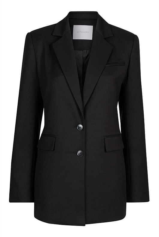 Black Tailored Single-Breasted Blazer - Women's Blazers | Witchery