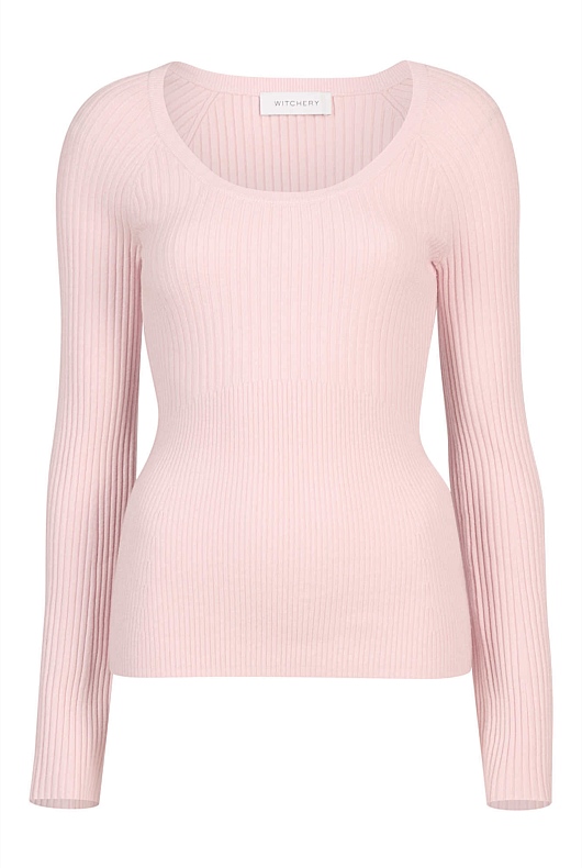 Ballet Scoop Neck Rib Knit - Women's Workwear Tops | Witchery