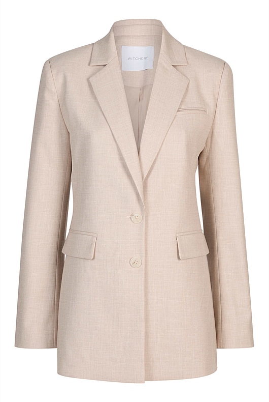 Bone Tailored Yarn Dye Single-Breasted Blazer - Women's Blazers | Witchery