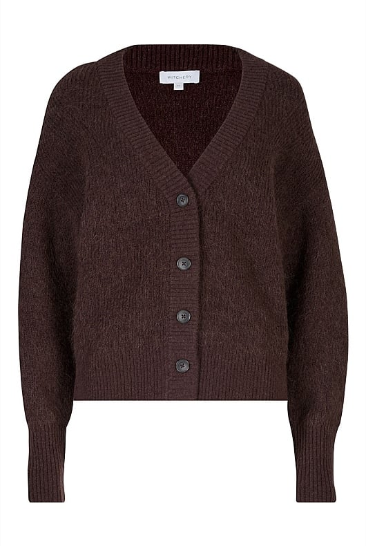 Raisin Tactile Knit Cardigan - Women's Workwear Tops | Witchery