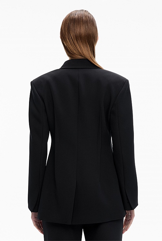 Black Exposed Dart Blazer - Women's Blazers | Witchery