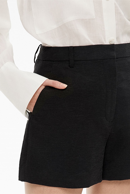 Black Tailored Short Women's Linen Shorts Witchery — free download