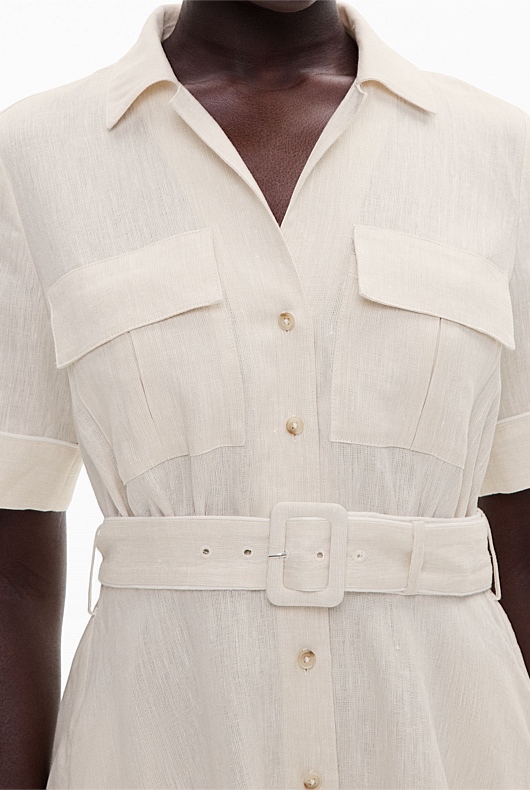 Stone Yd Utility Short Sleeve Maxi Dress Women's A Line Dresses