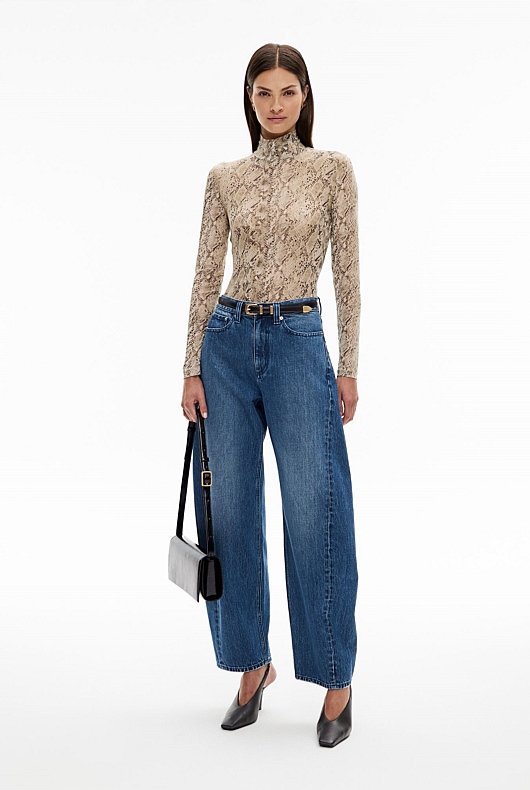 Snake Print Snake Print Top - Women's Long Sleeve Tops | Witchery