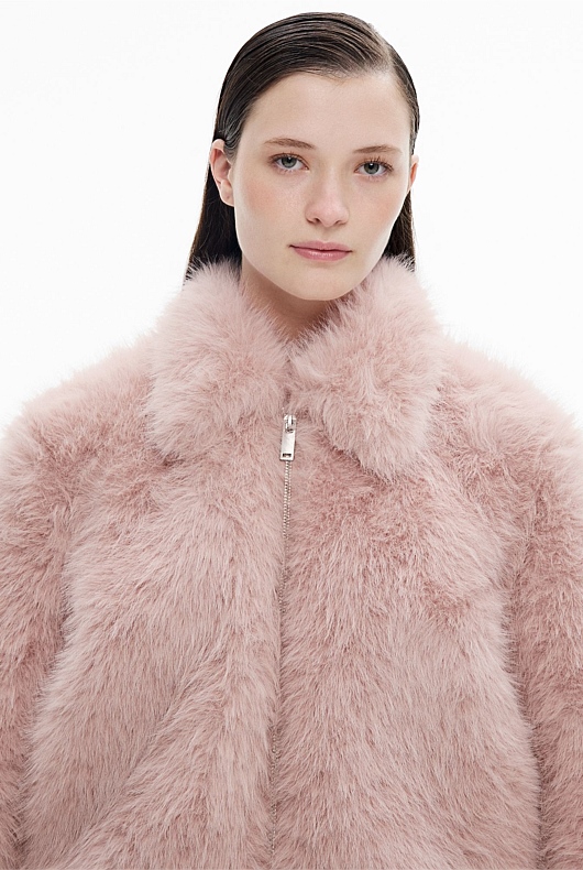 The Drop Women's Marcia Faux Fur Bomber Jacket The Frankie Shop