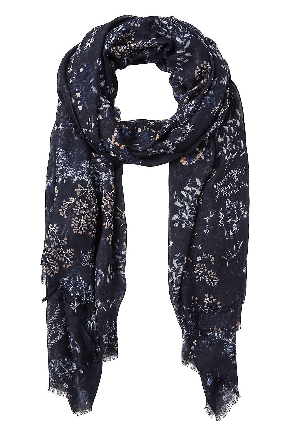Winter Floral Scarf