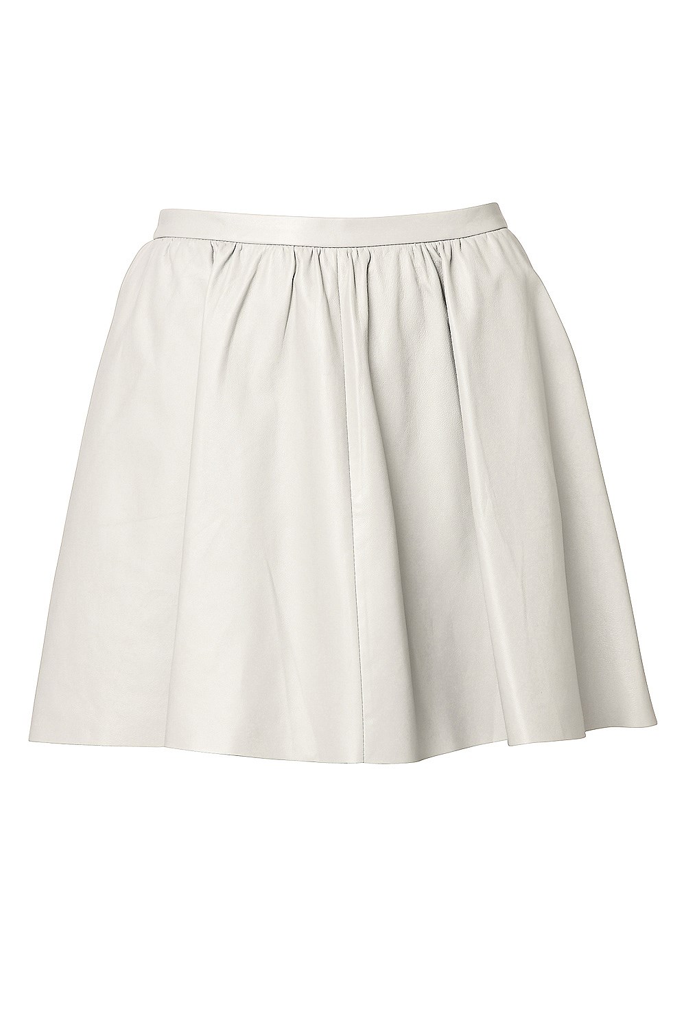 Leather Gather Mini Skirt