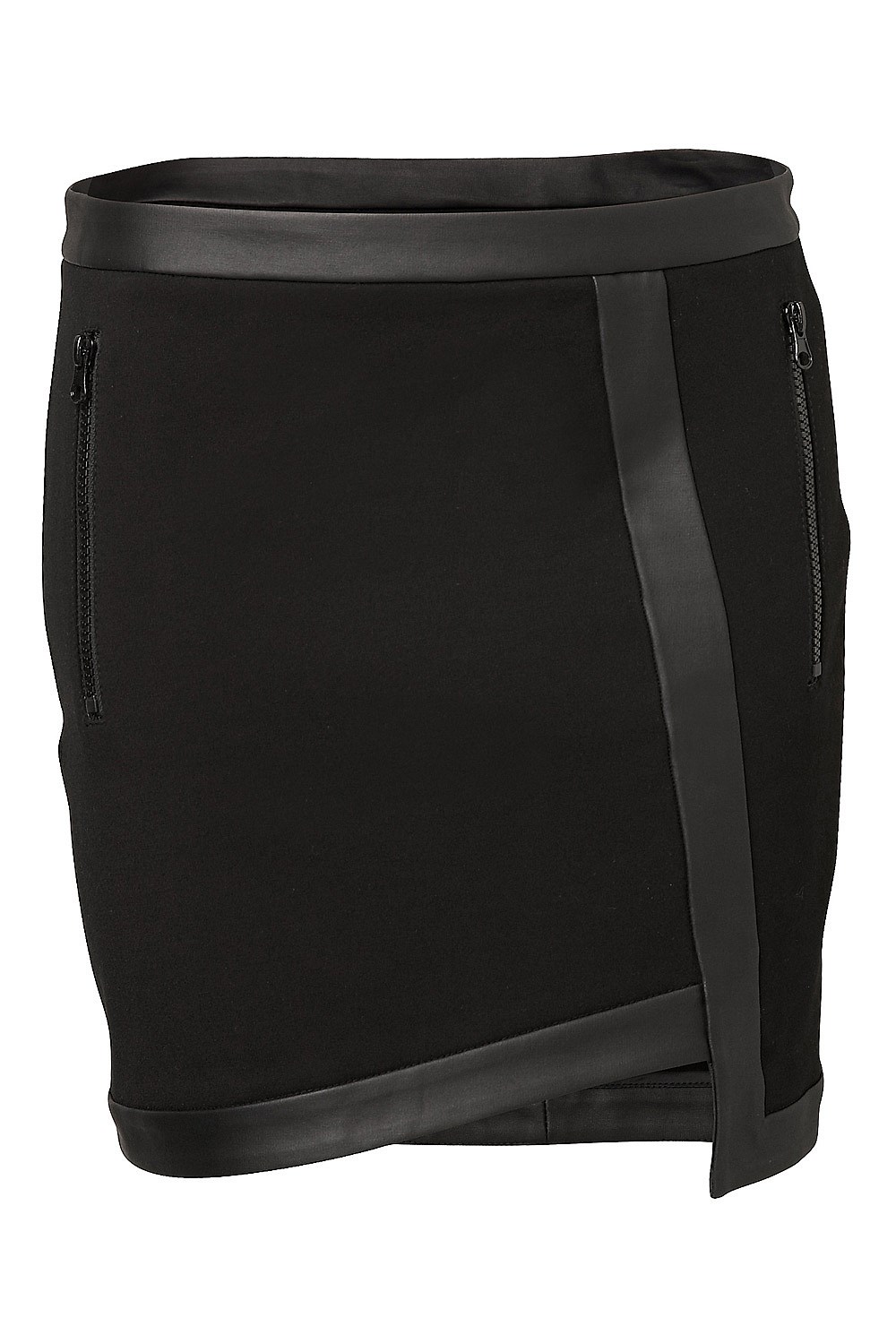 Asymmetrical Contrast Mini Skirt