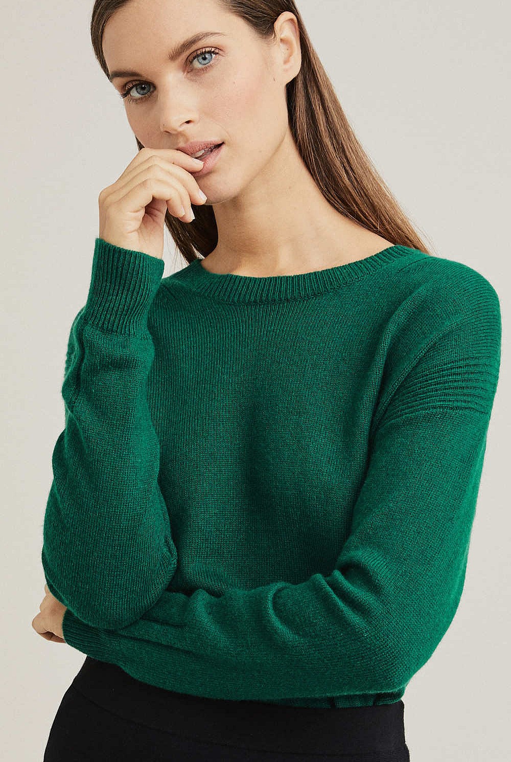 Hi Lo Crew Knit