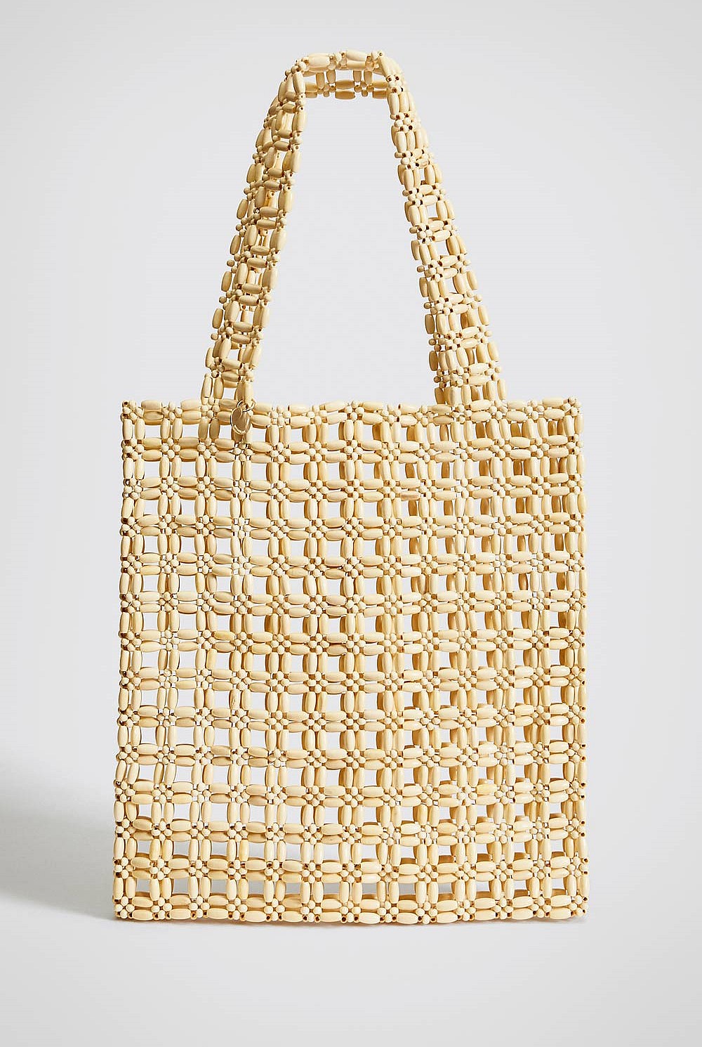 Cara Wood Beaded Tote