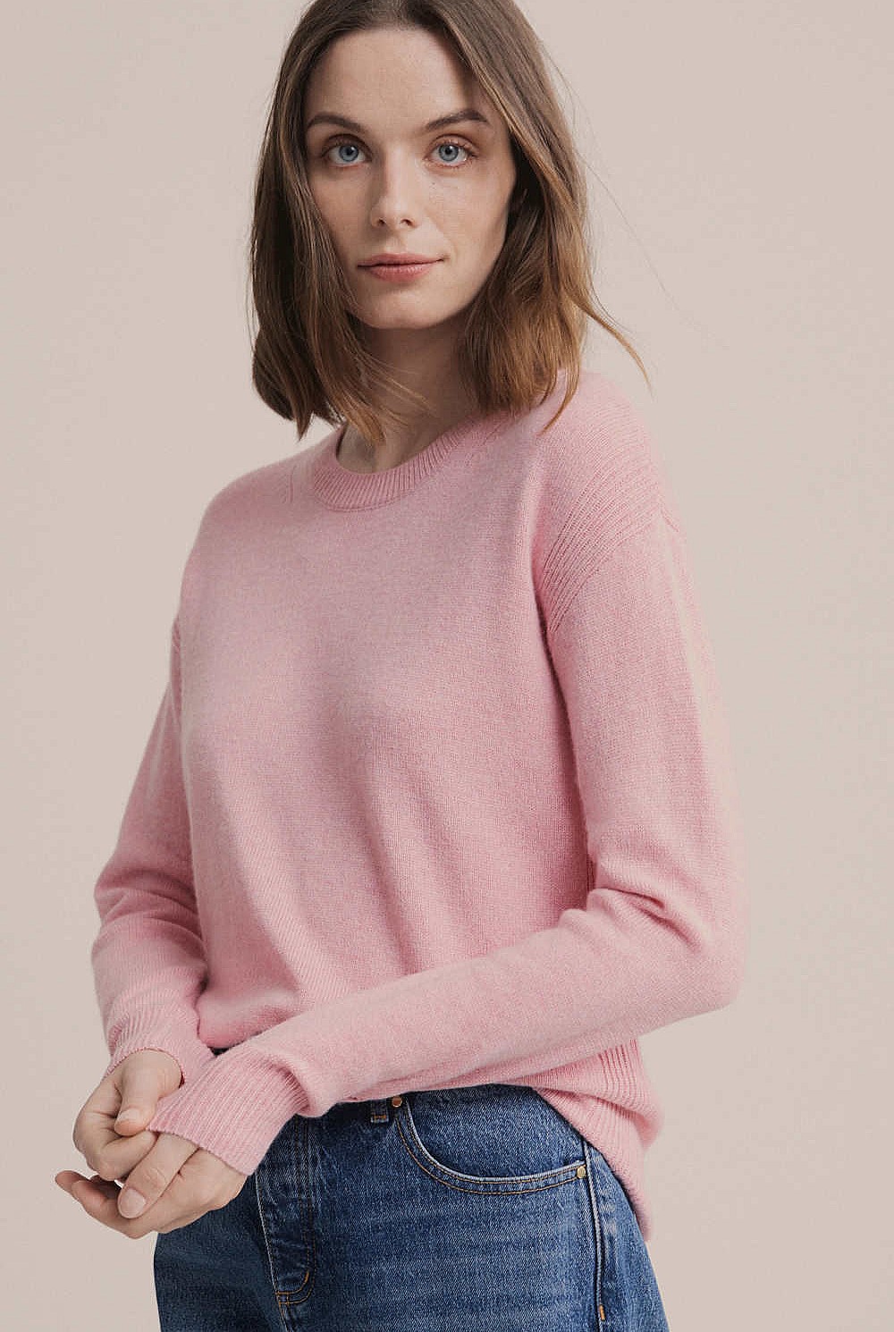 High Lo Crew Knit