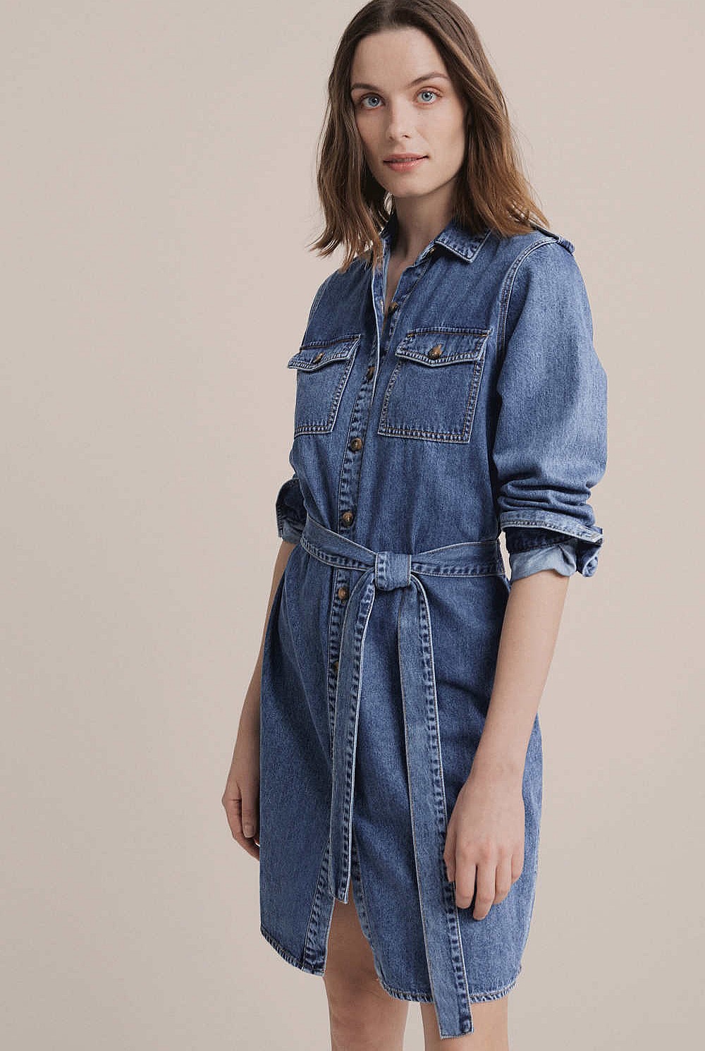 Denim Shirt Dress