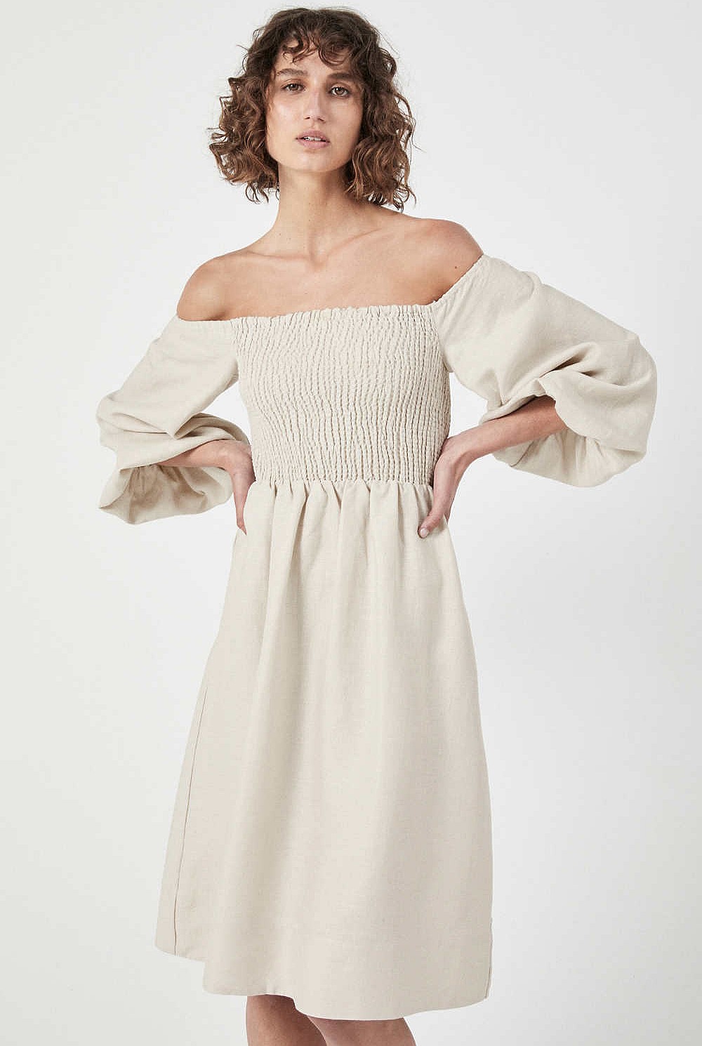 Shirred Bodice Dress