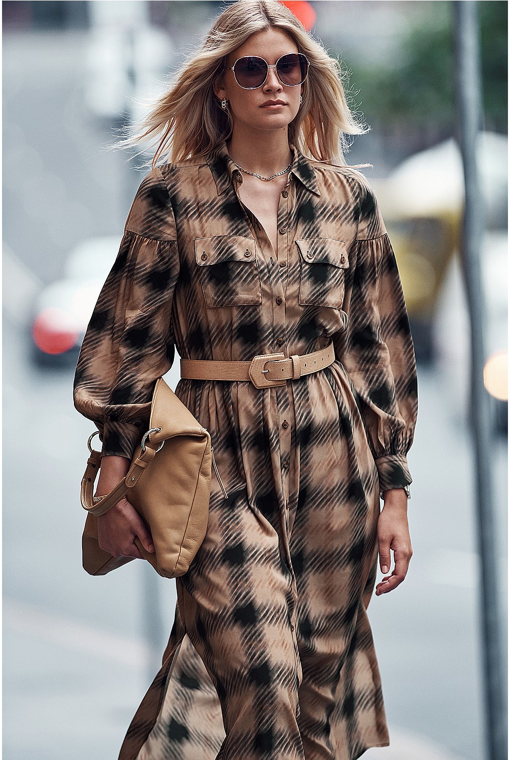 Check Shirt Dress