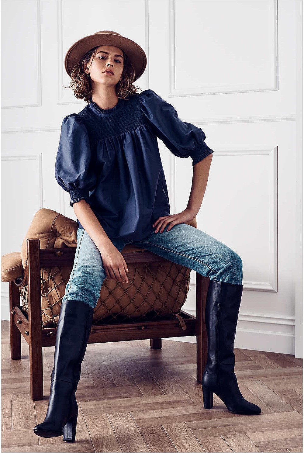Smocking Detail Blouse