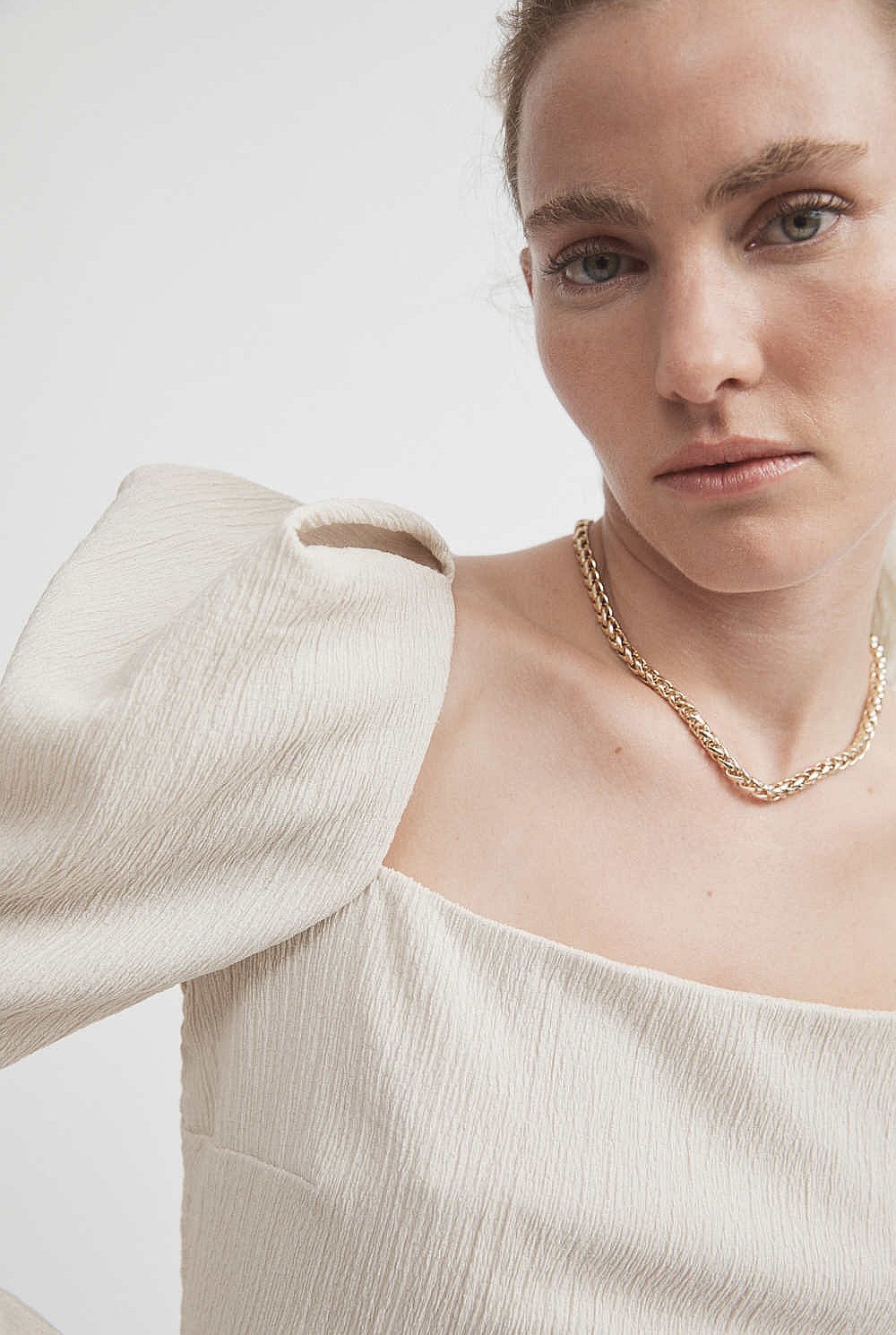 Textured Puff Sleeve Top