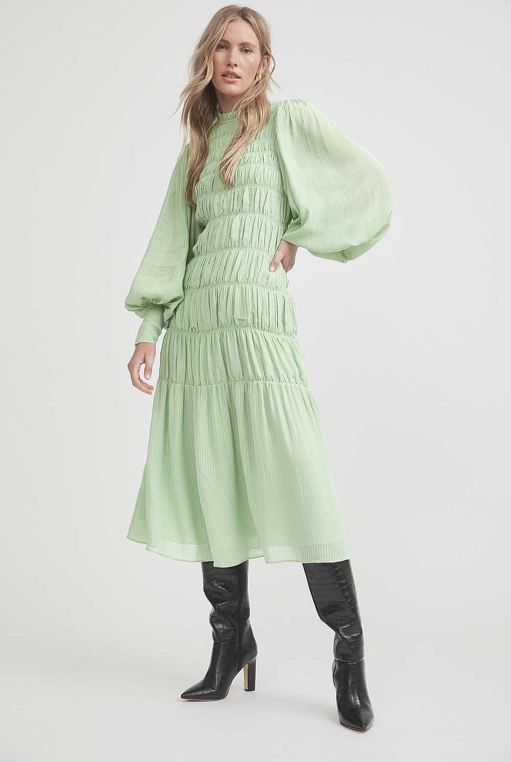Gathered Body Dress