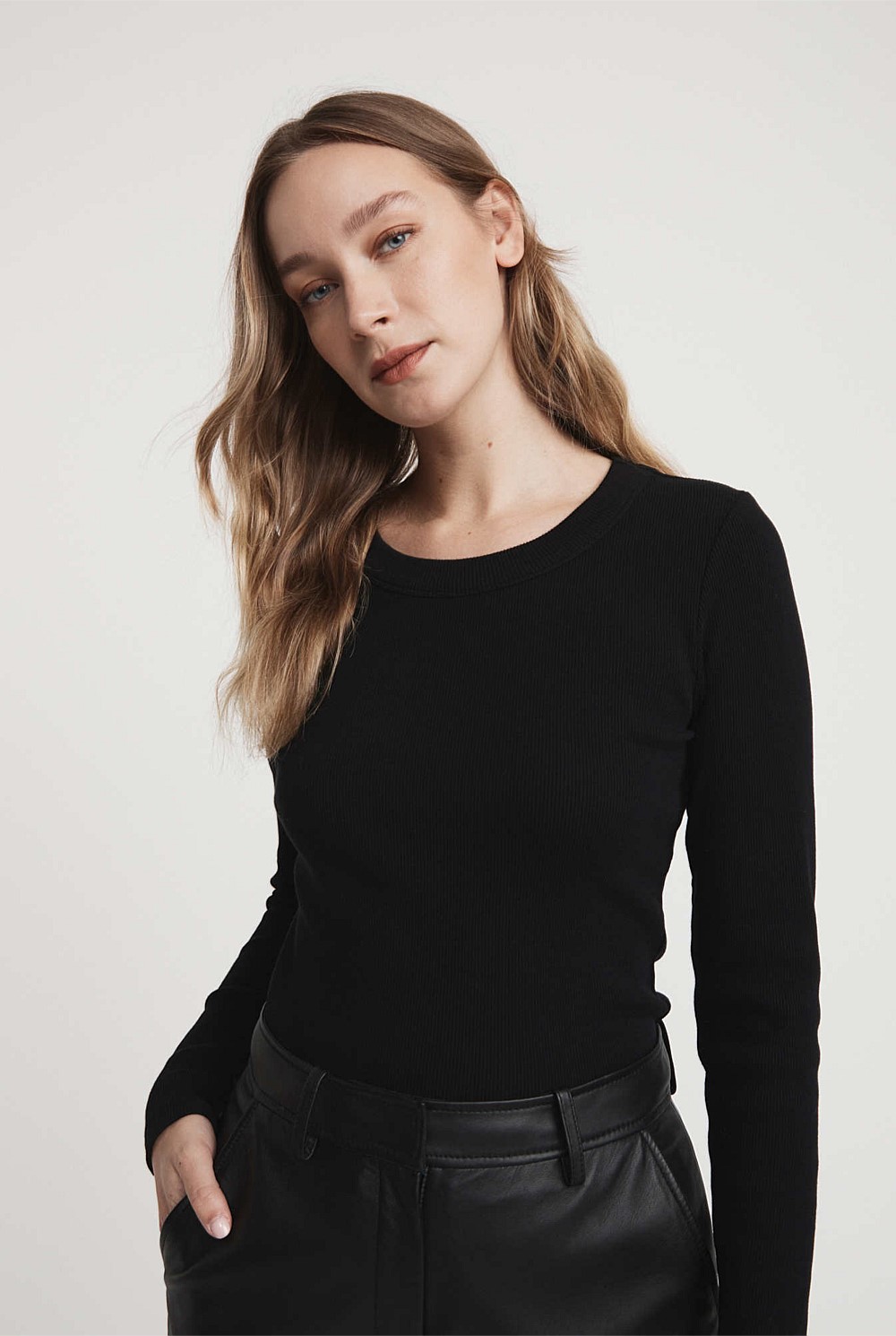 Long Sleeve Rib Top