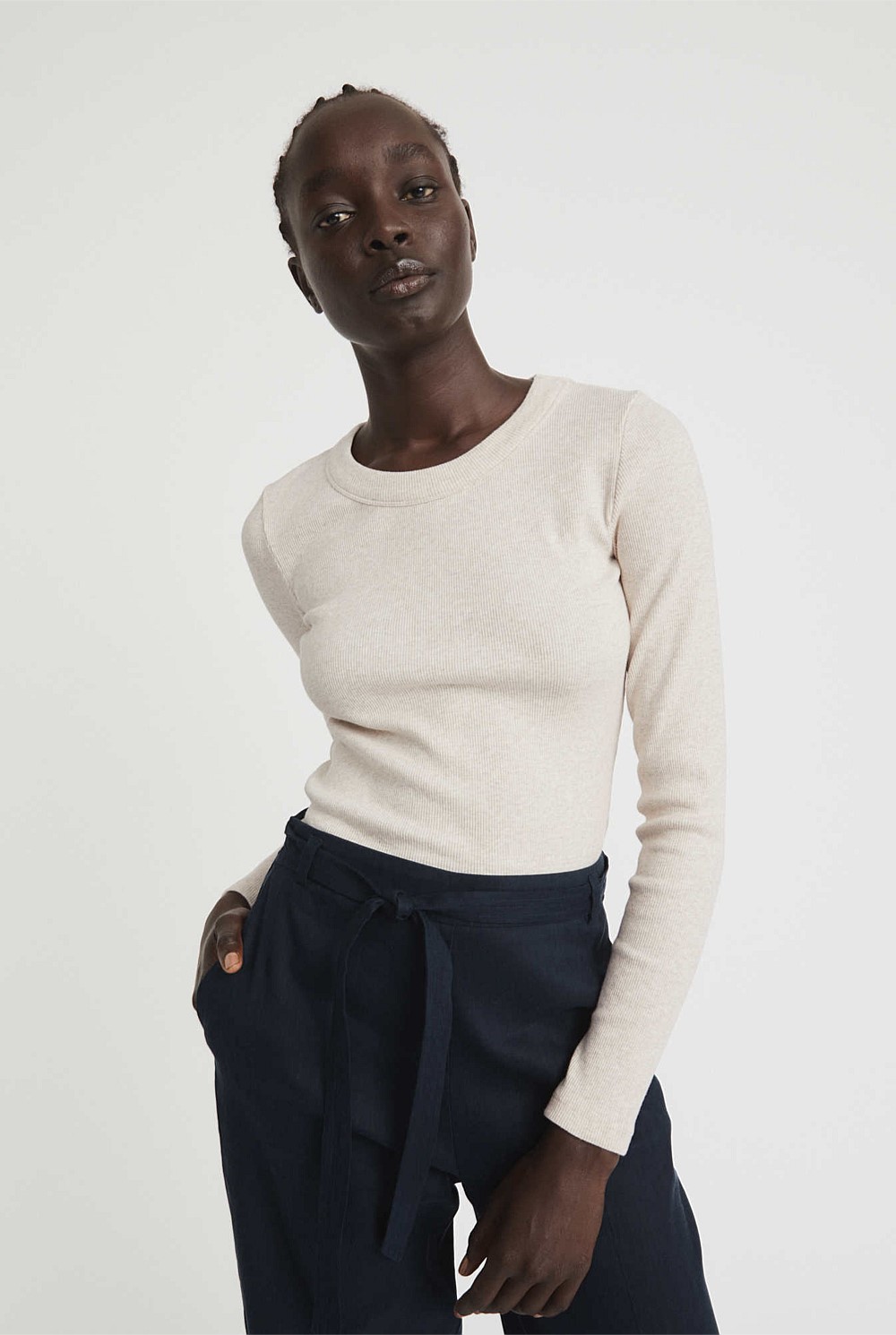 Long Sleeve Rib Top