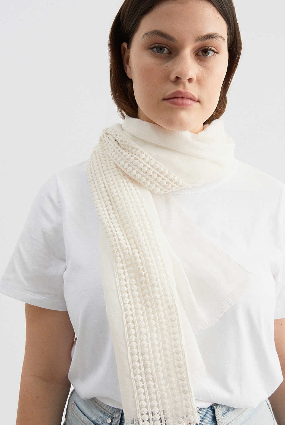 Milos Broderie Scarf