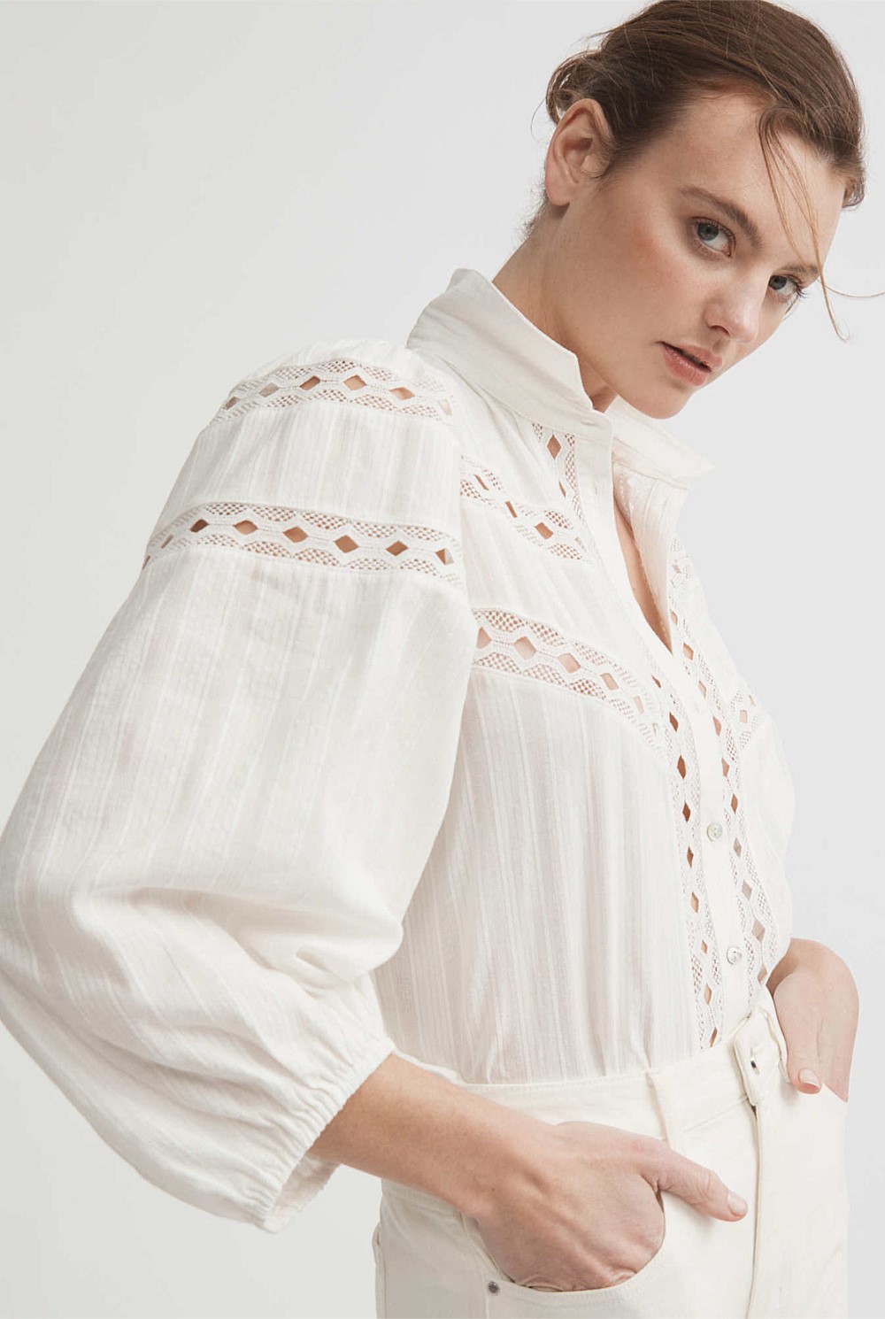 Lace Trim Blouse