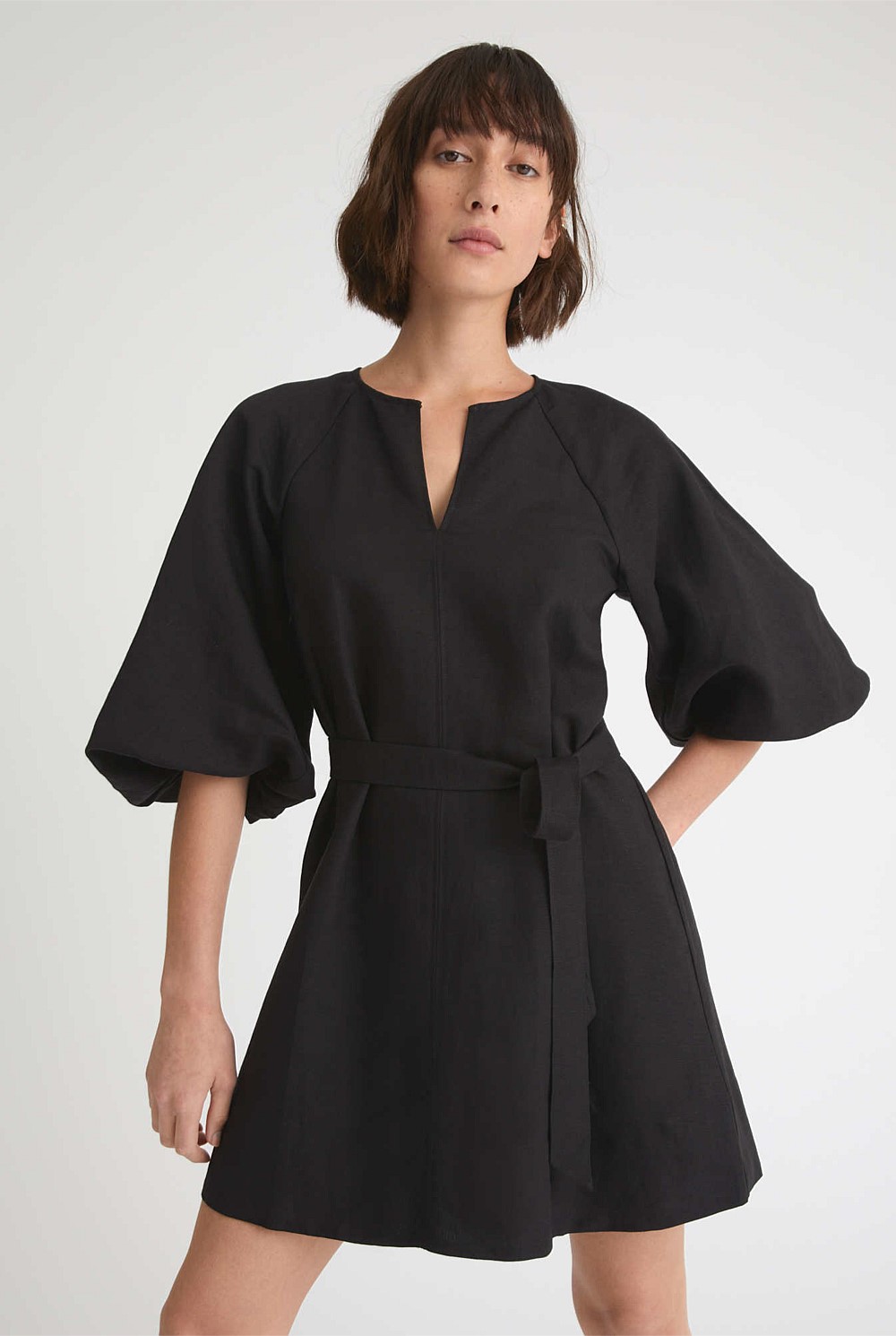 Split Front Mini Dress