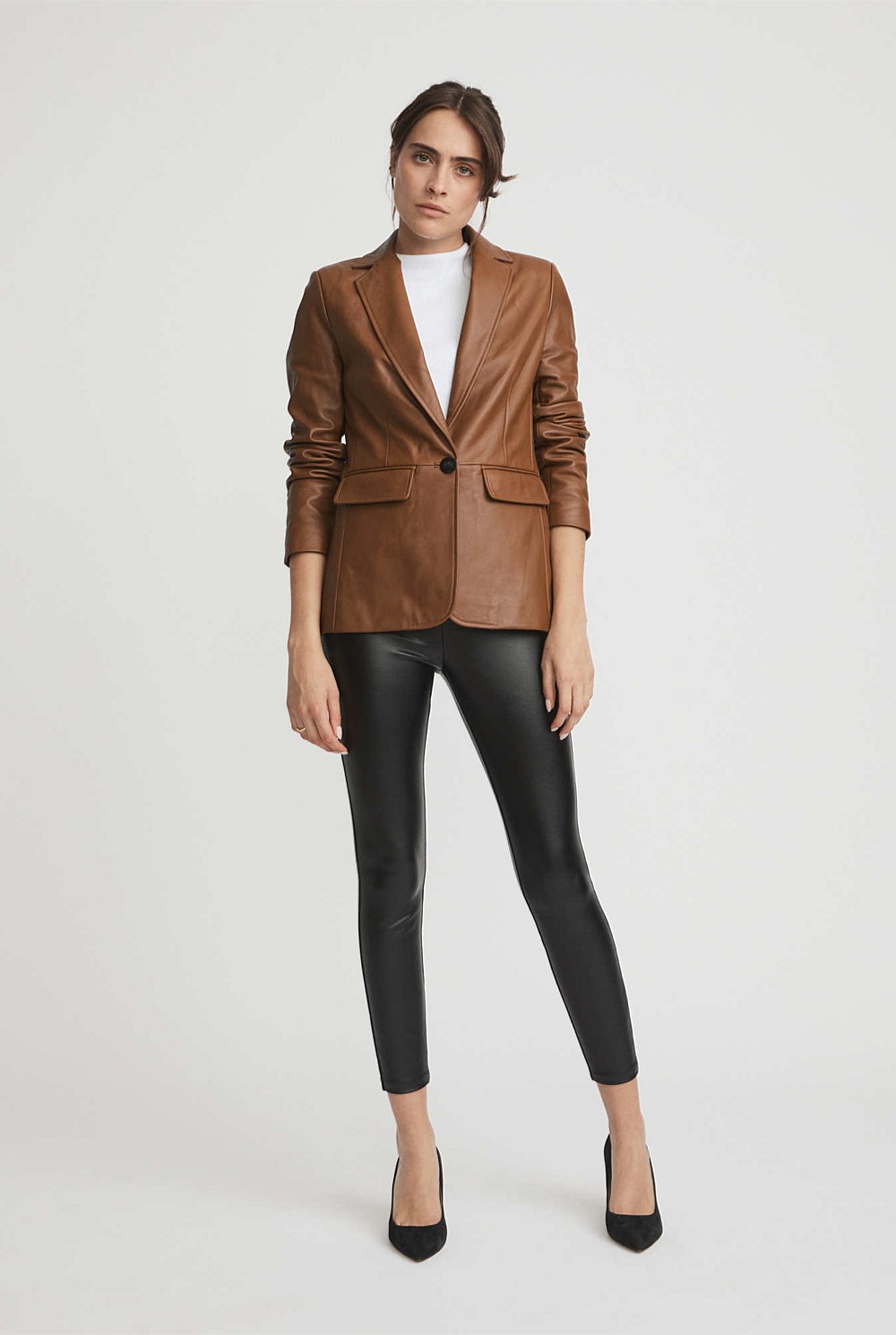 Coated Ponte Legging