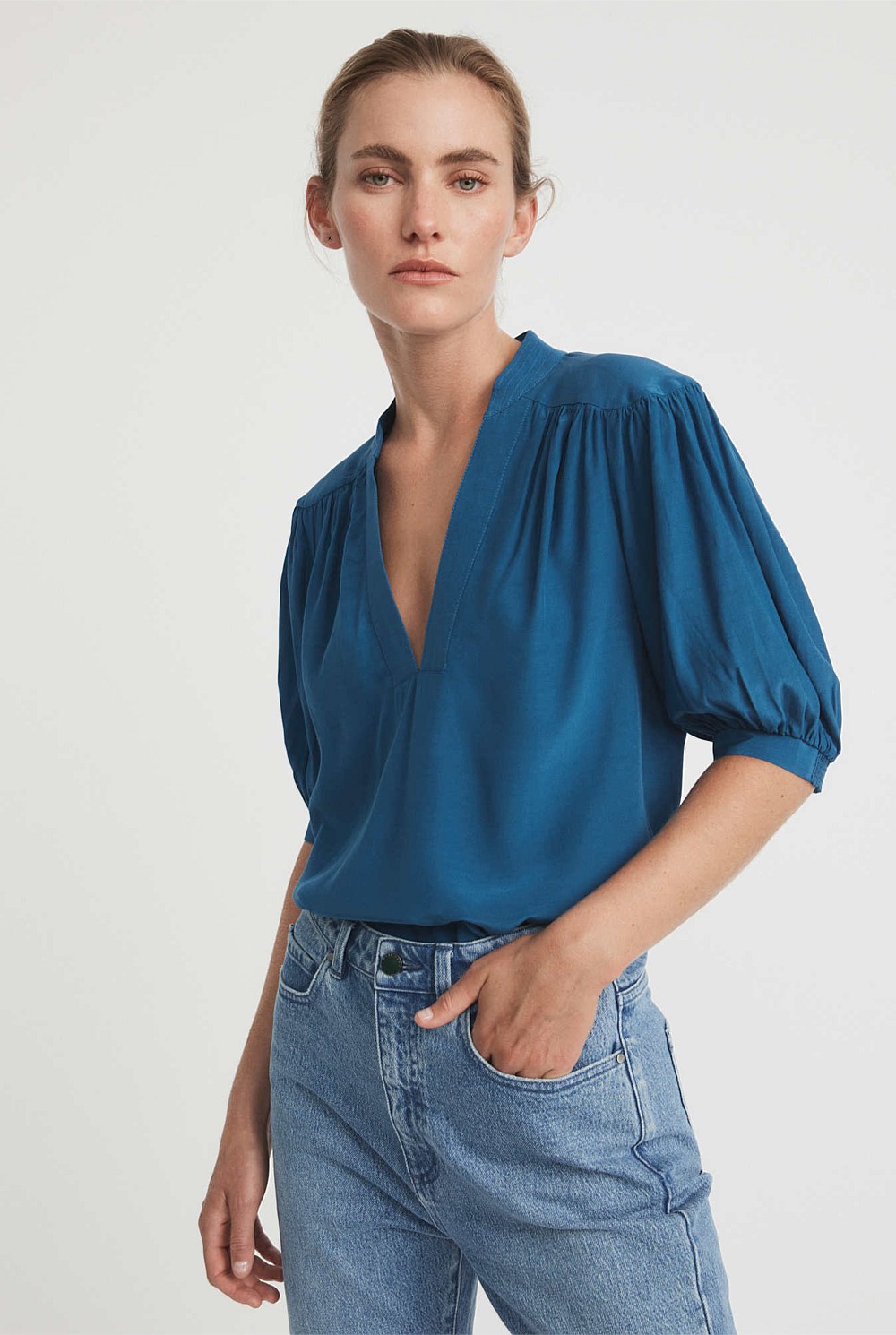 Yoke Shoulder Blouse
