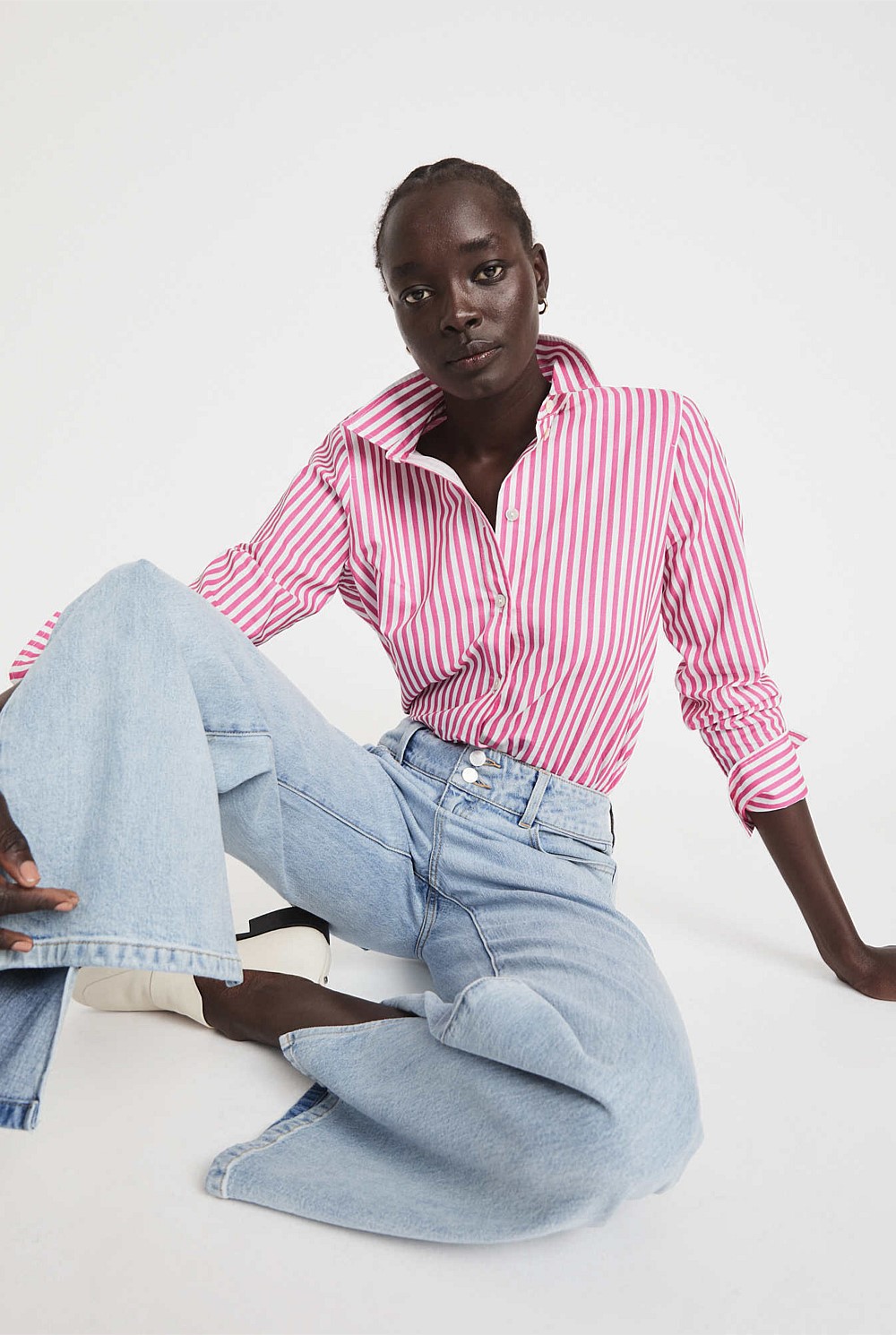Cotton Oxford Striped Shirt