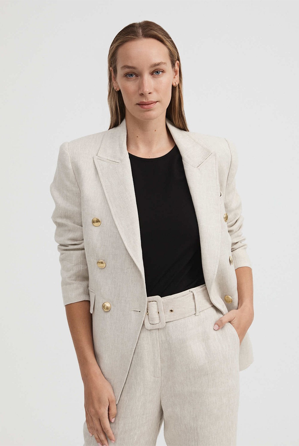 Yarn Dye Linen Blazer
