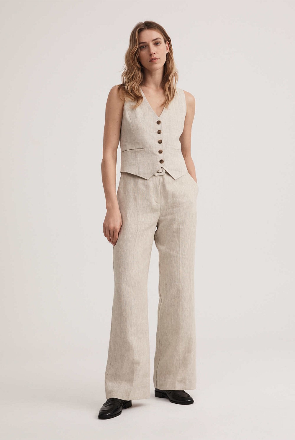 Yarn Dye Linen Waistcoat