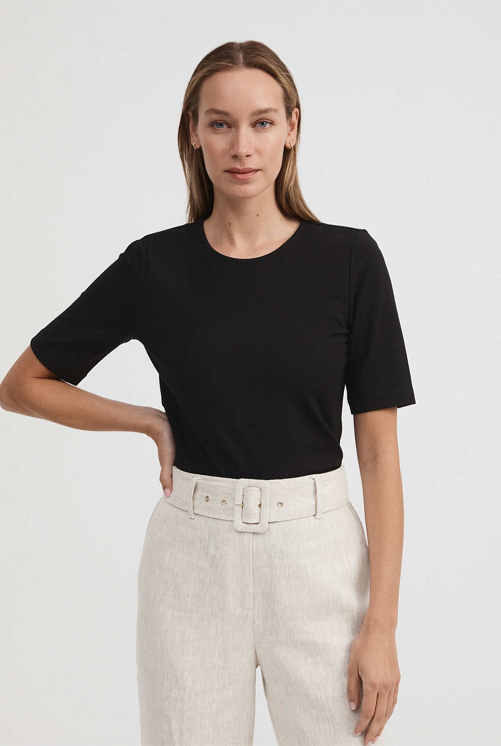 Ponte Crew Neck Tee