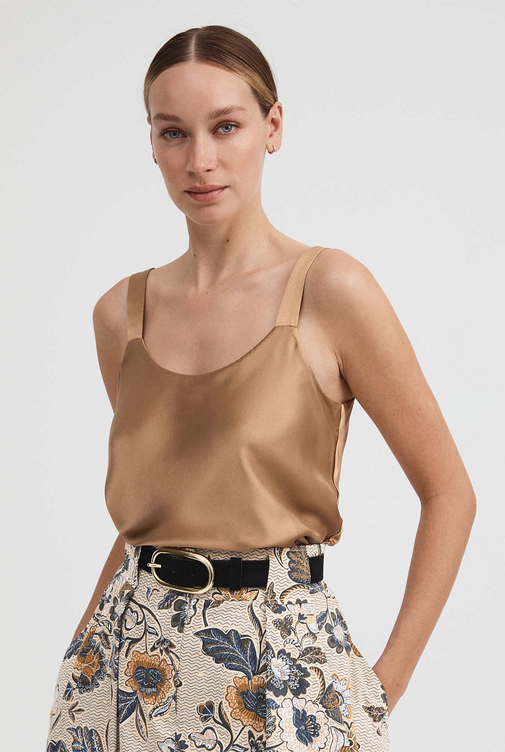 Silk Satin Scoop Cami