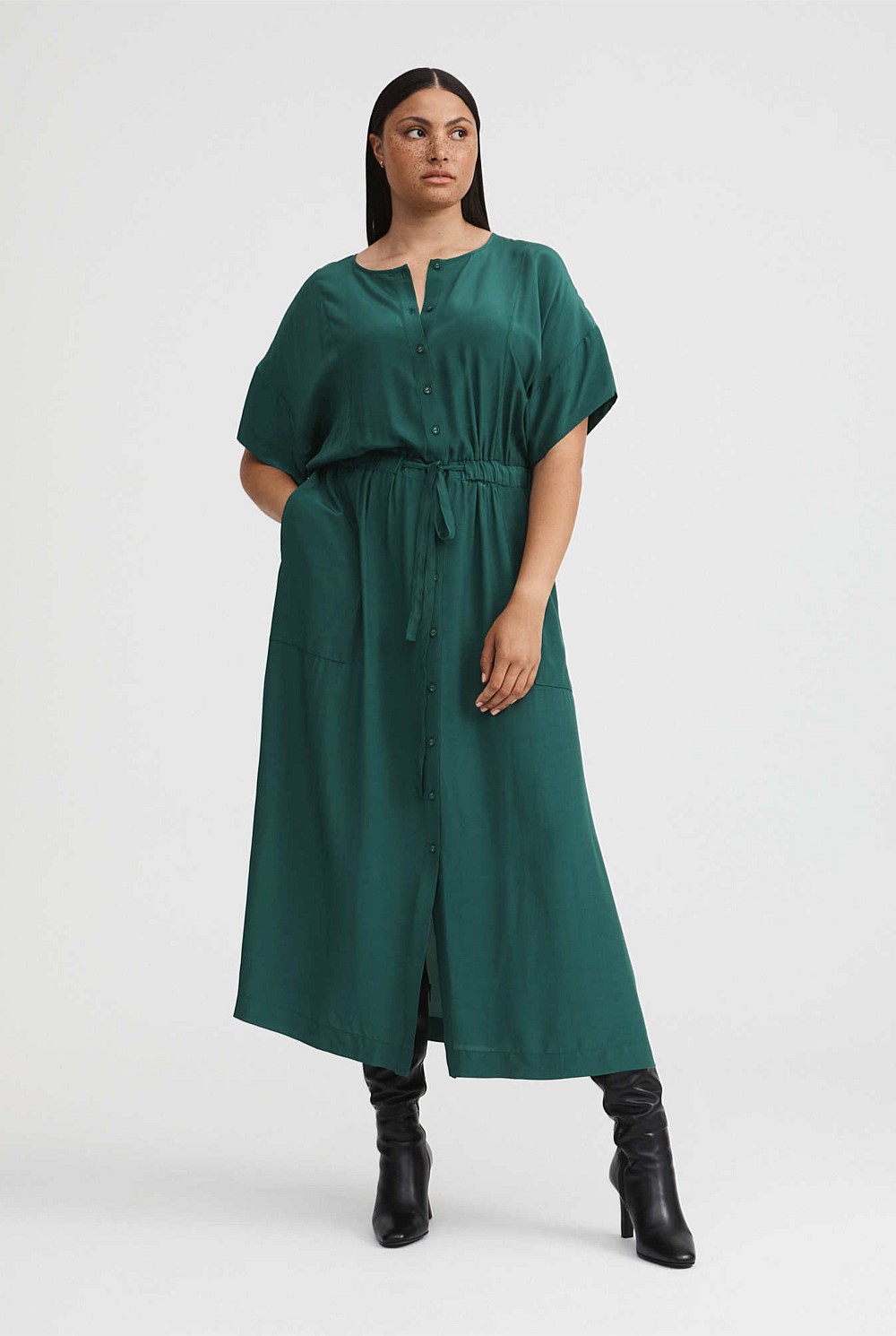 Modern Maxi Shirt Dress