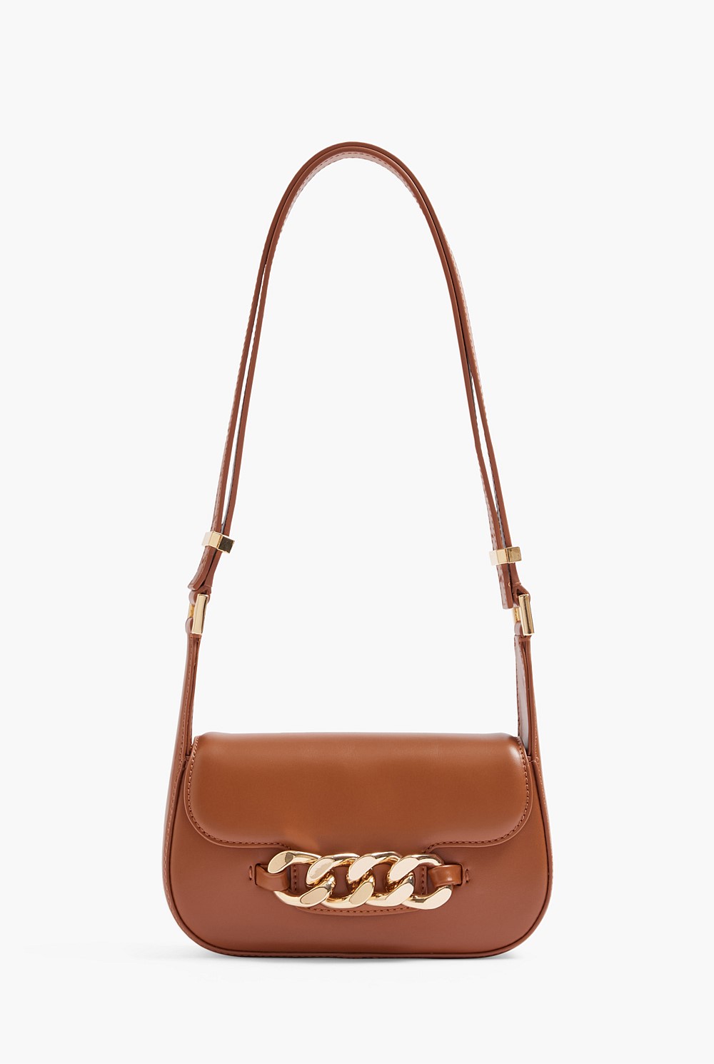 Chain Detail Leather Bag
