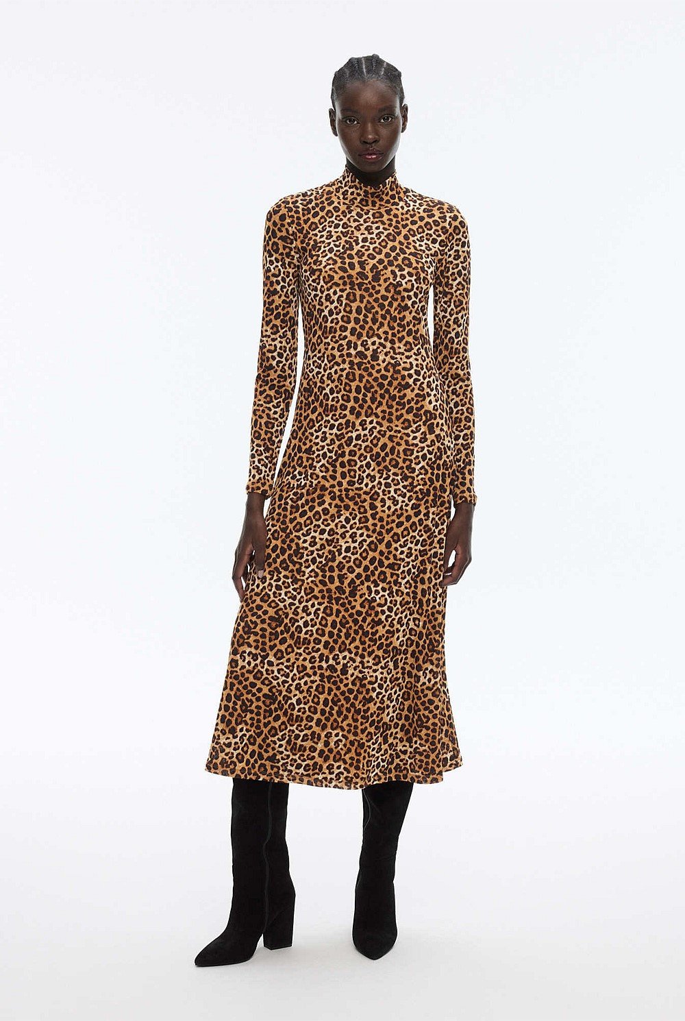 Mesh Ocelot Print Dress