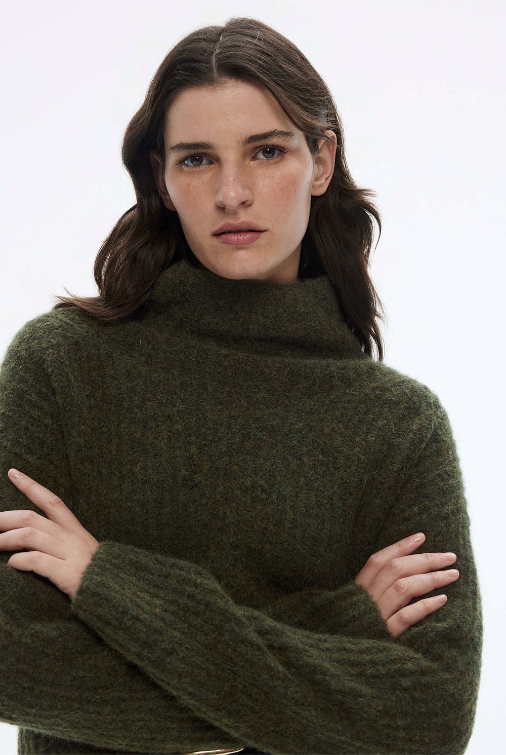 Mock Neck Slouch Knit