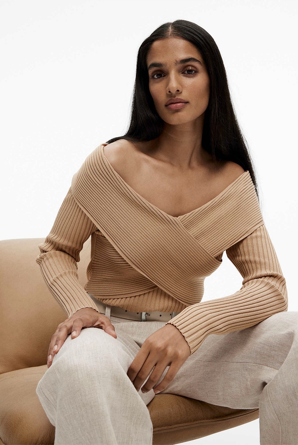 washed-sand-wrap-front-knit-women-s-evening-tops-witchery