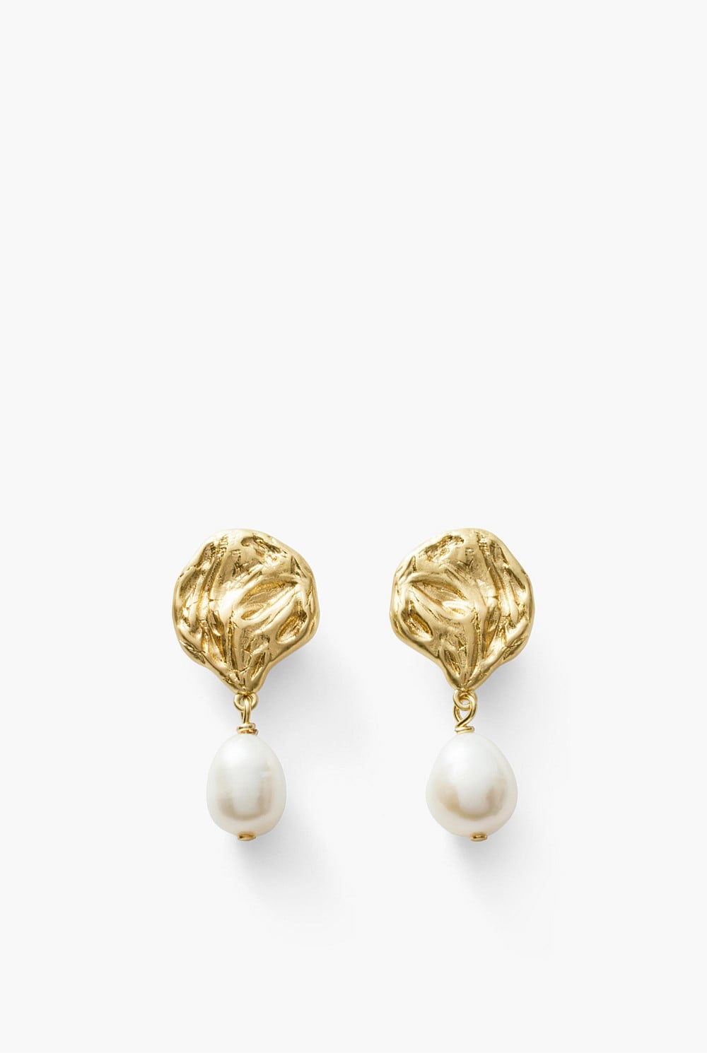 Molten Pearl Drop Earring