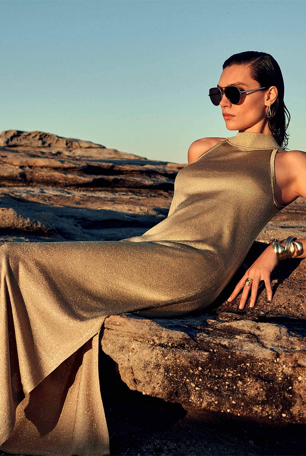 Metallic Knit Dress
