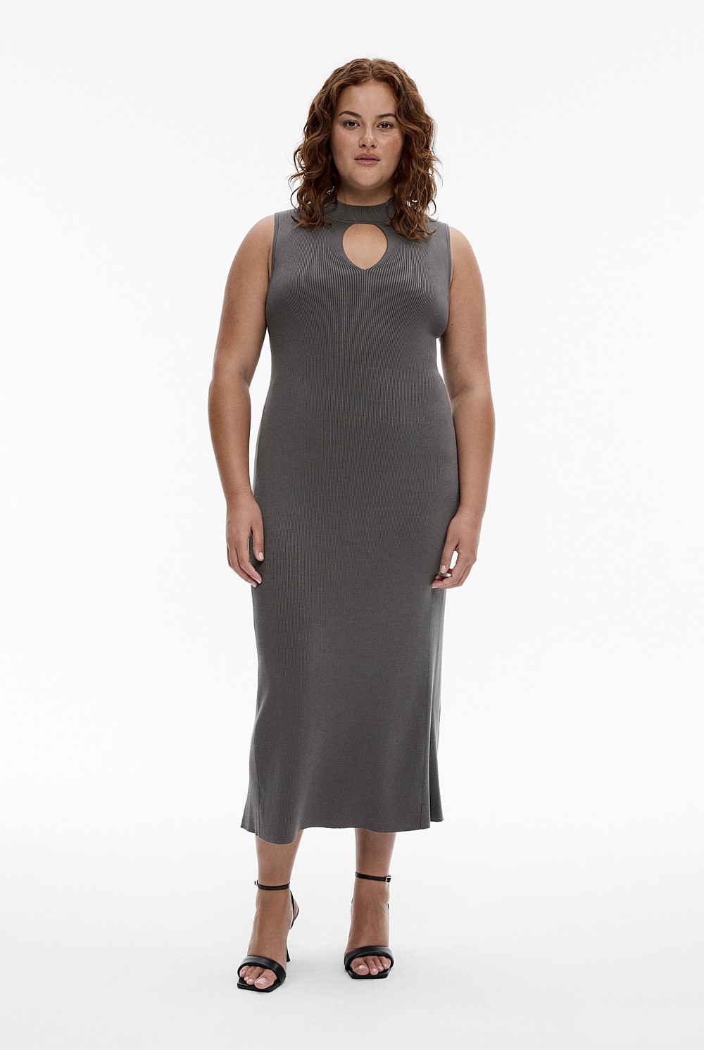Keyhole Detail Knit Dress