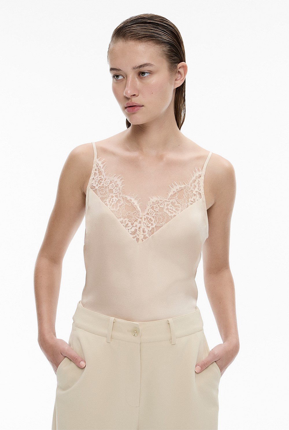 Silk Satin Lace Camisole