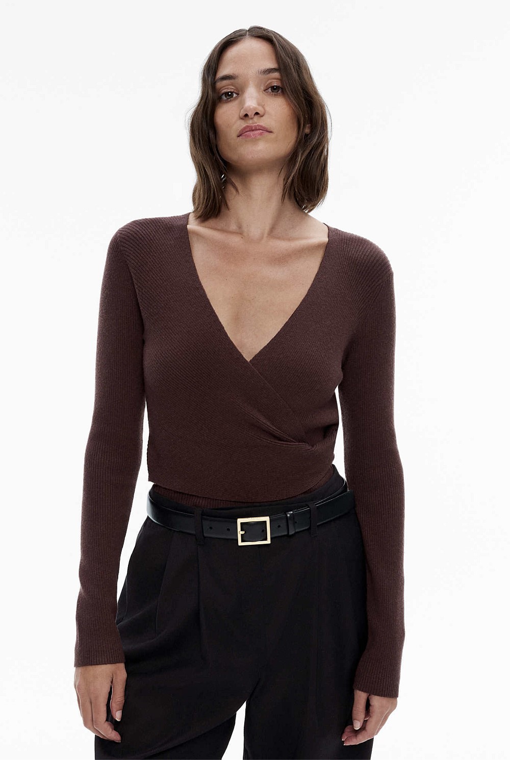 Twist Front Wrap Knit