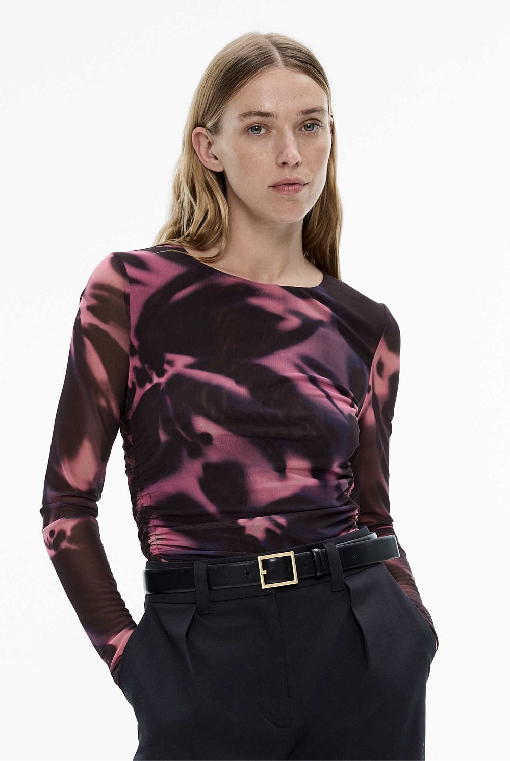Dusk Floral Mesh Top